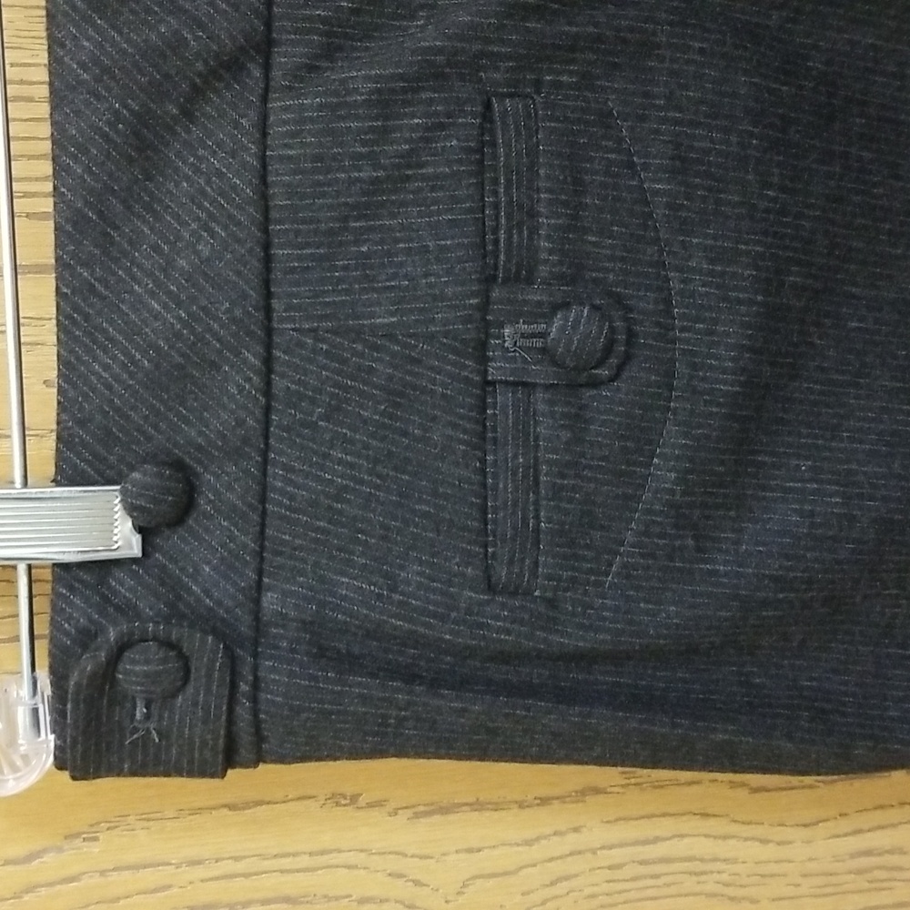 Talbots Petites Heritage Dark Grey Pinstriped Lined Pants - Picture 5 of 6